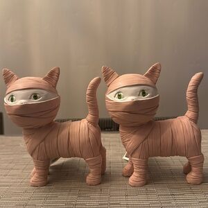 Mummy Cat Figurine Set - Pink